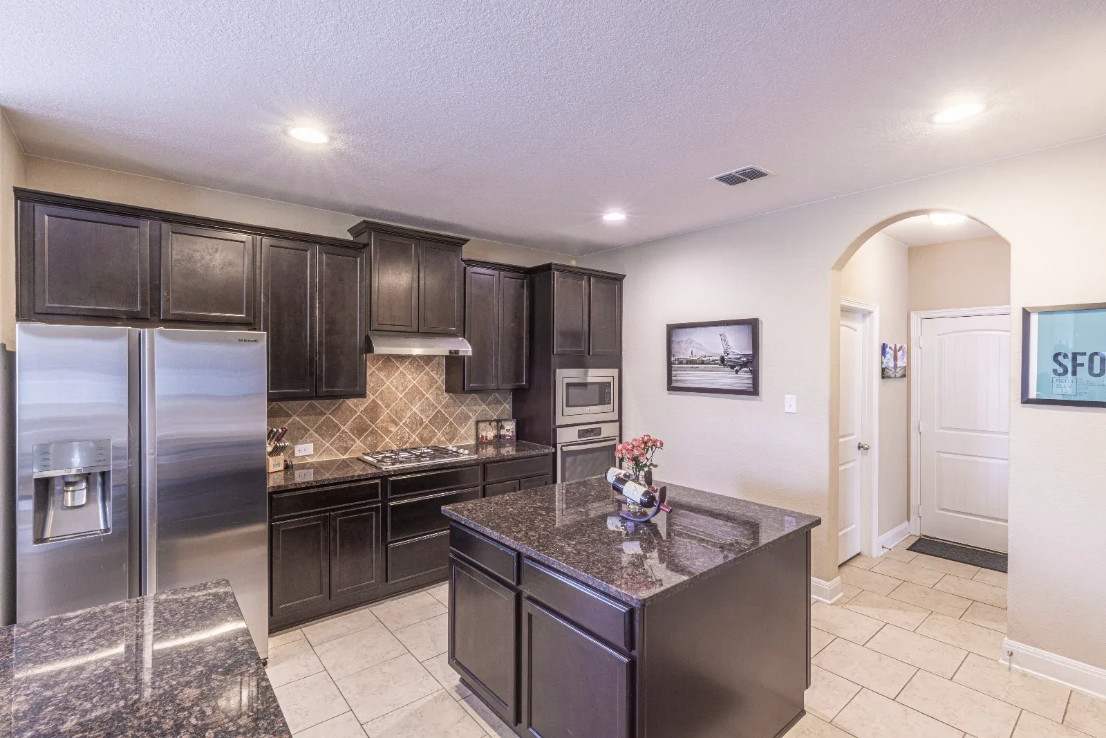 Kitchen at Downwind Beach House- Randolph AFB Lodging