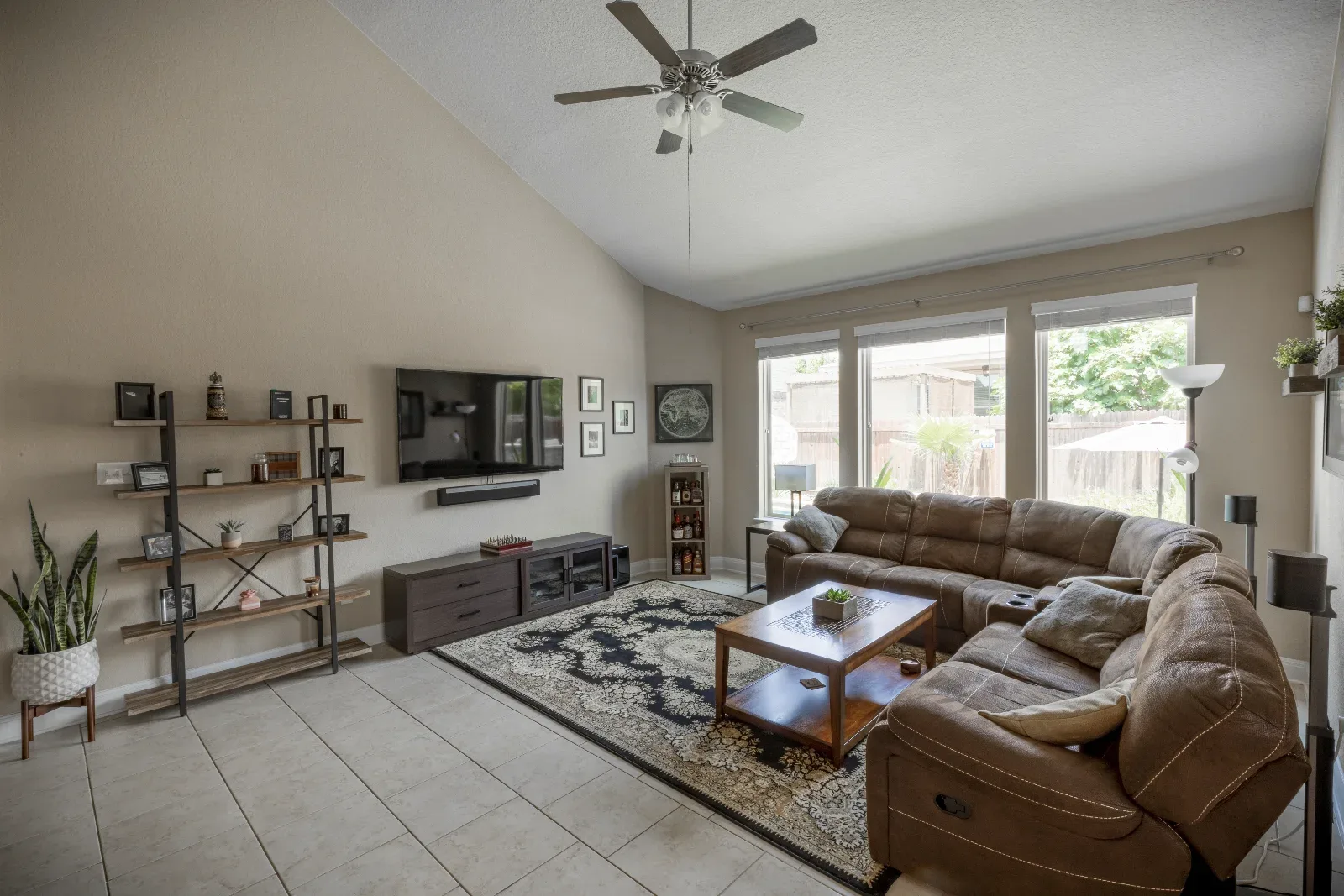 Living room at Downwind Beach House- Randolph AFB Lodging